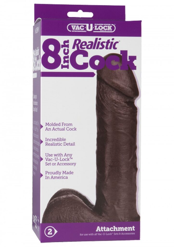 Doc Johnson Black dildo with Vac-U-Lock holder