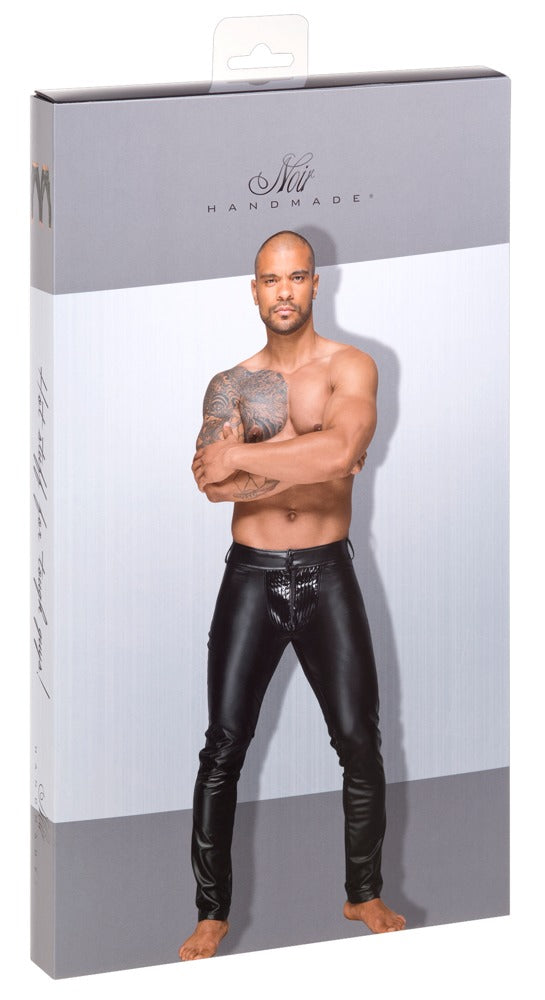 Noir Powerwetlook Long Pants