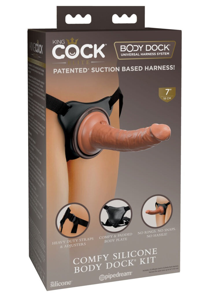 Pipedream Comfy Body Dock Harness Set, gode inclus