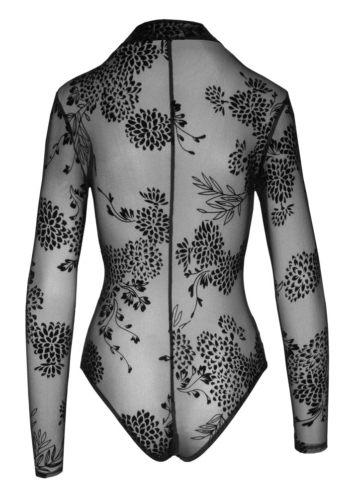 Noir Langarm-Body