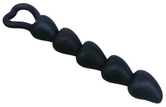 Black Velvets Hearts Anal Beads
