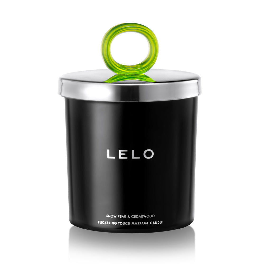 Lelo Snow Pear und Zedernholz Flackern Touch Massage Kerze