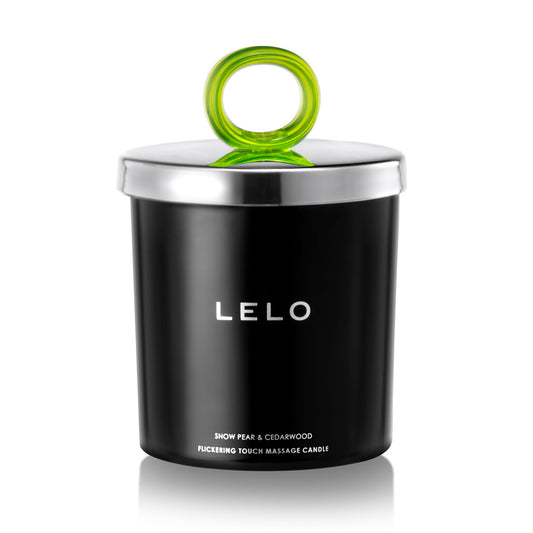 Lelo Snow Pear und Zedernholz Flackern Touch Massage Kerze