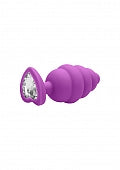 Ouch! Extra Large Ribbed Diamond Heart Plug anaux