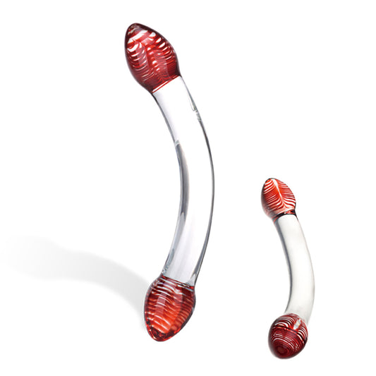 Gläs Red Head Double Glas Dildo