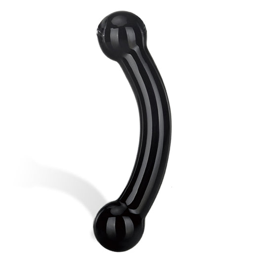 Gläs Double Bull Black Glas Dildo