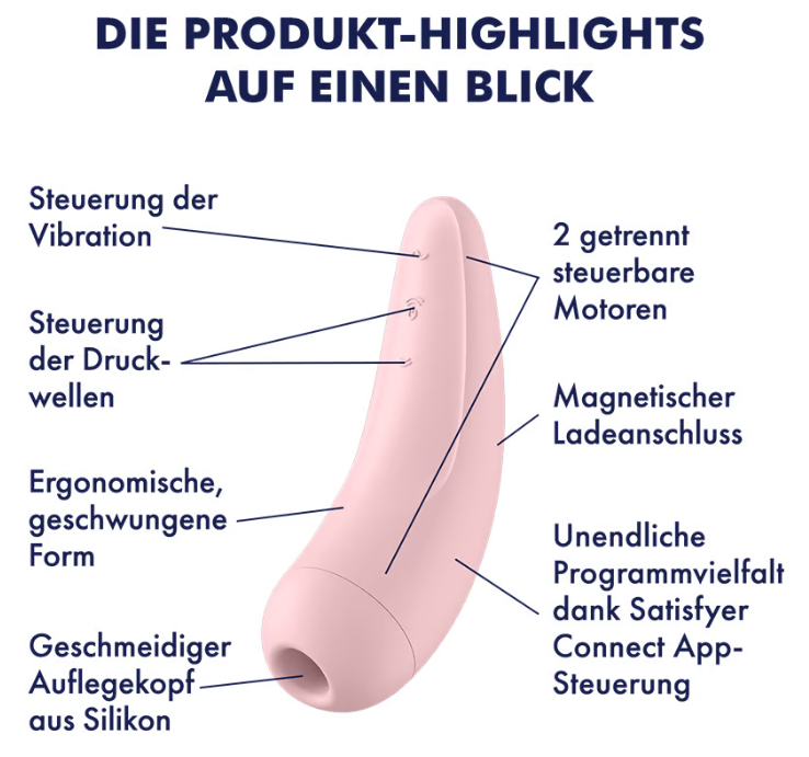 Satisfyer Curvy 2 +App Stimulateur clitoridien